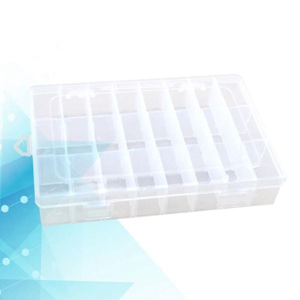 

storage boxes & bins 1pc durable adjustable nontoxic 24 grids removable plastic box craft display case organizer jewelry