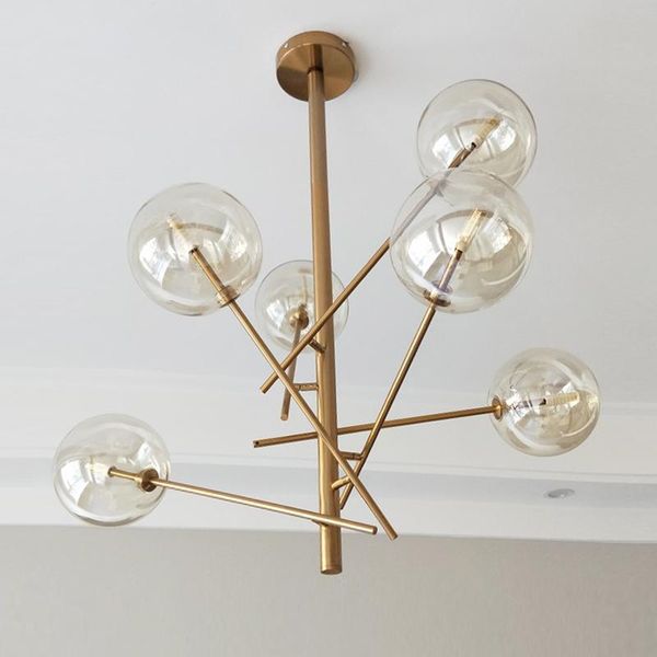 

chandeliers european rotatable golden iron glass led chandelier light dimmable kitchen dinning living room stair