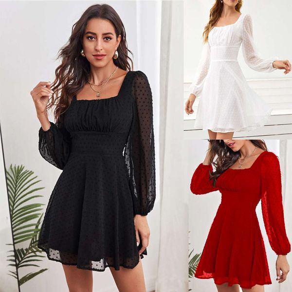

autumn winter long sleeve high waist temperament, White;black