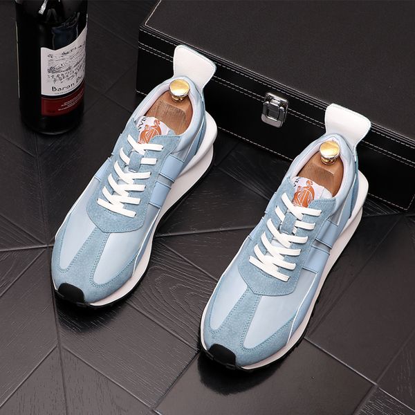 

new fashion 2022 brand designer men's white thick bottom lace up flats casual shoes male walking sneakers zapatillas hombre, Black