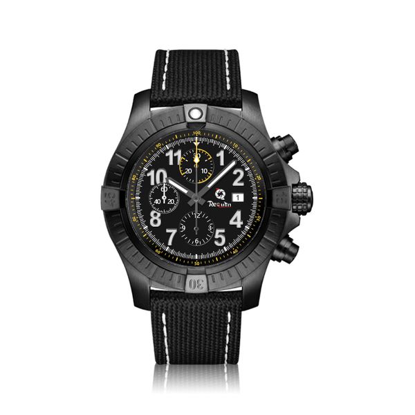 

u1 aaa+ premium quality quartz mechanical watch 316l stainless steel case chronograph leather strap six-hand calendar black fashion wristwat, Slivery;brown