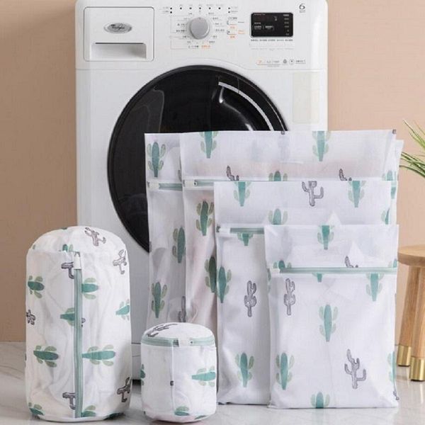 

laundry bags 4-color sold underwear washing bag printing mesh fabric fine set clothes large care