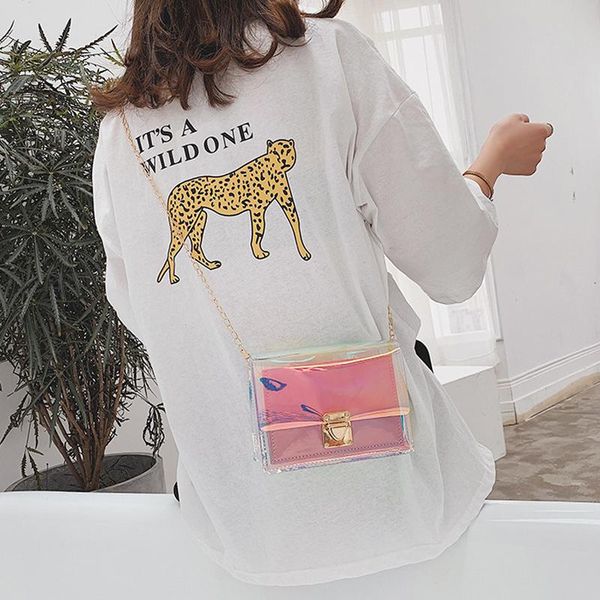 

evening bags laser female jelly bag fashion designer chain shoulder luxury transparent crossbody lipstick party women