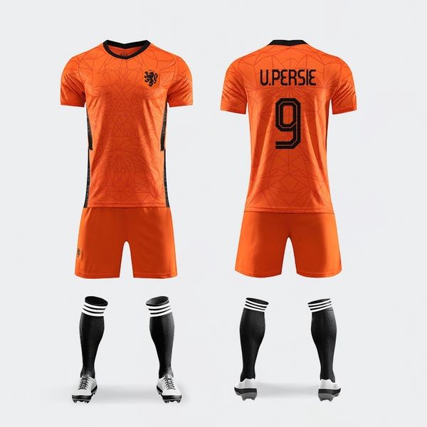 

2021 holland team jersey football suit men's orange training children's custom printing, Black;white