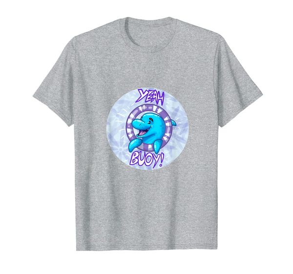 

yeah buoy cute cartoon dolphin cool shirt, White;black