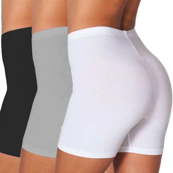 

women's shorts women's high waist stretch biker summer solid skinny trousers 13 colors option, White;black