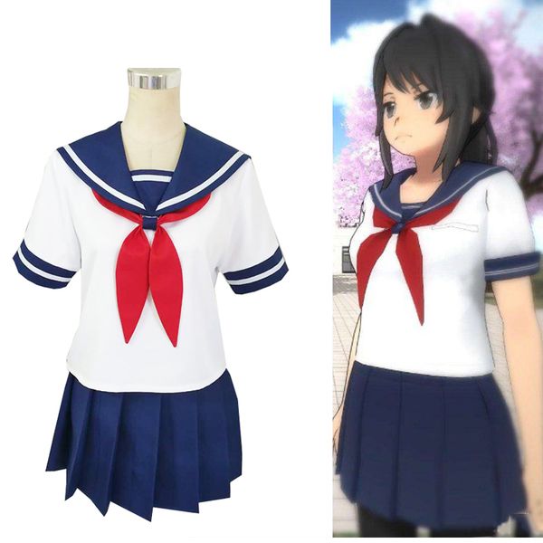

yandere simulator ayano aishi yandere-chan costume cosplay school uniform customized any size, Black;red