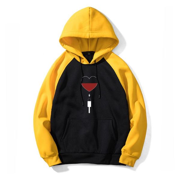 

men's hoodies & sweatshirts autumn and winter casual british printed sweater plus size hooded 55, Black