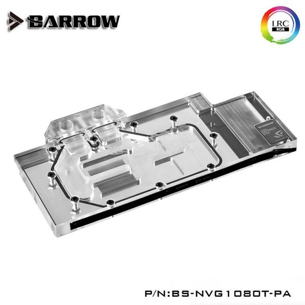 

barrow full coverage gpu water block for vga founders edition gtx 1080ti/1080/1070ti/1070/ titan x, argb motherboard aura fans & coolings