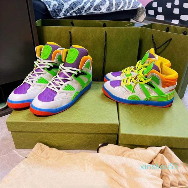 

designer boots men woman high shoes sport asual rubber sole trainers show style gentleman, Black