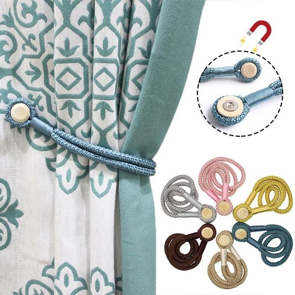 

other home decor 1pc strong curtain tiebacks brief braided round tie backs holdback buckles magnetic holder magnet buckle strap