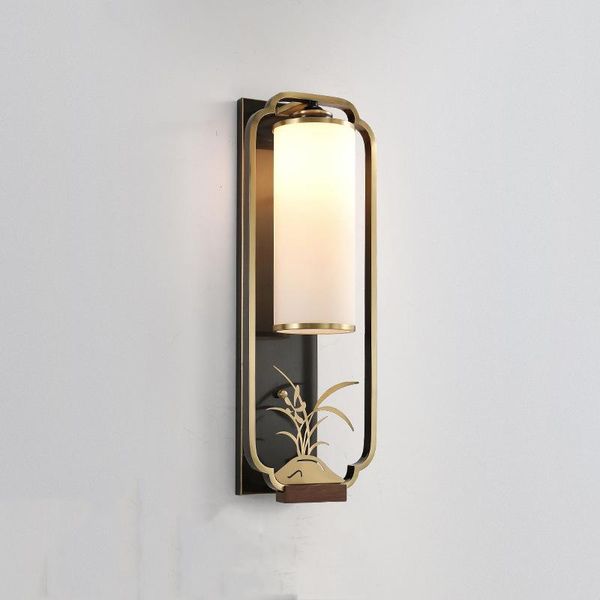 

wall lamps chinese lamp iron glass living room bedroom bedside tv background sconce