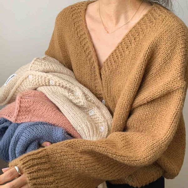 

women's sweaters casual air with soft-v cleavage loose woman mesh elegant cardigans sleeve full one-breasted women's me94, White;black