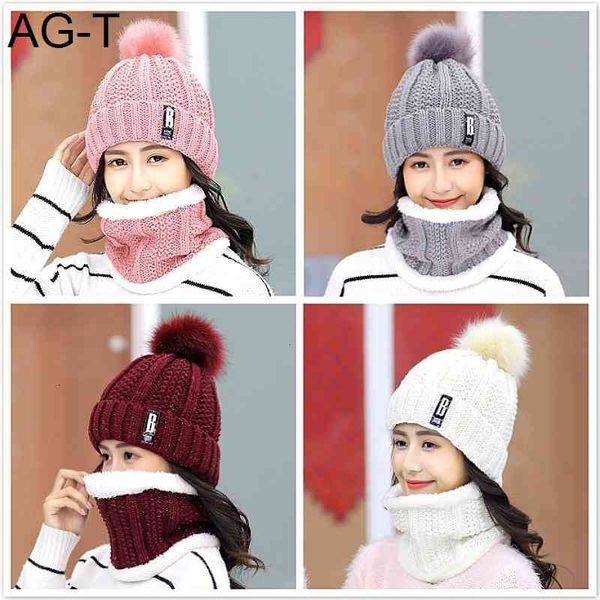 

1piece winter knitted beanies hats women thick warm beanie skullies female knit letter bonnet beanie caps outdoor riding sets, Blue;gray