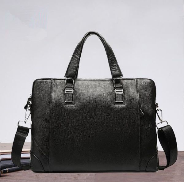 

factory wholesale men bag soft leather mens portable shoulder bags fashion first layer leatheres business briefcase glossy leathers casual h