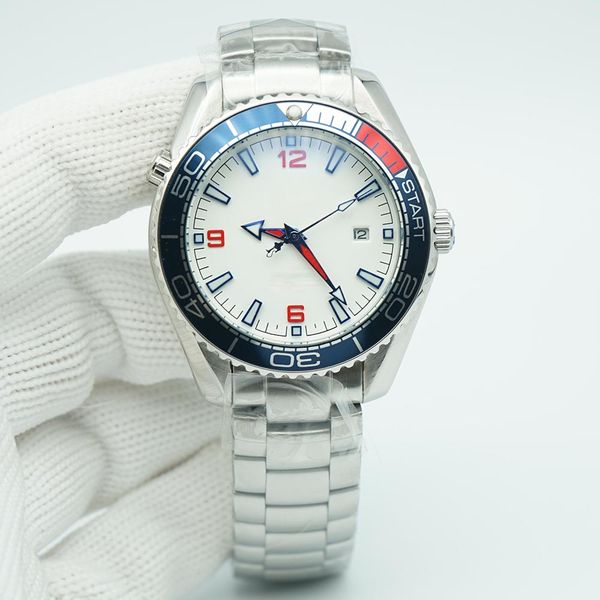 

black bezel planet limited dial watch 44mm automatic mechaincal movement ocean diver 600m stainless steel sports sea america cup mens watche, Slivery;brown