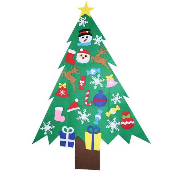 

christmas decorations creative diy felt tree set kids gifts year's door wall hanging ornaments xmas snowman santa claus
