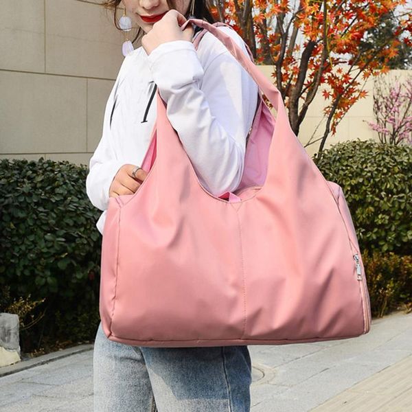 

duffel bags sports gym fitness dry wet separation yoga bag waterproof travel handbags for shoes women the shoulder luggage *