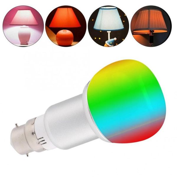

bulbs ac 85-265v rgb&w 7w led smart multi-color light lamp with wifi control lighting suit for e14 e27 b22 base