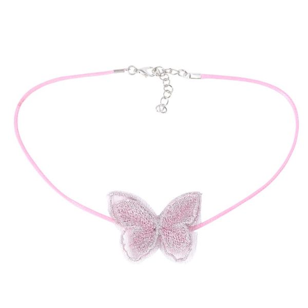 

1pc collar lace embroidery choker chain clavicle for girls pendant necklaces, Silver