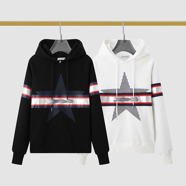 

mens womens designer hoodie hip hop hoodies classic letter embroidery patten sweatshirt 5 colors with wool coat jeacket #02, Black