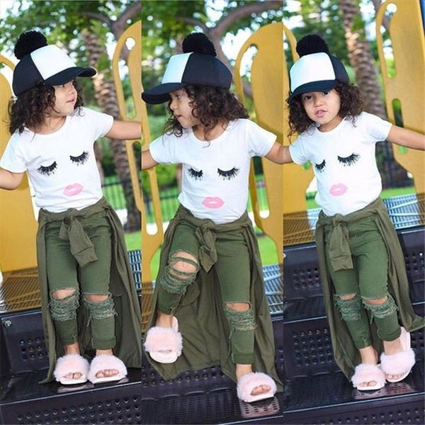 

pudcoco girl set 6m 4y kid baby girls eyelash t shirt pants leggings outfits clothes, White