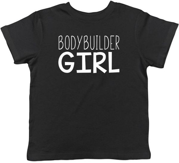 

bodybuilder girl childrens kids t-shirt boys girls men's t-shirts, White;black
