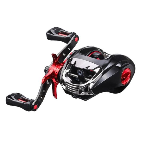 

baitcasting reels metal fishing reel 6.3:1 high speed gear ratio saltwater 12+1bb 8kg max drag low profile dual brake wheel