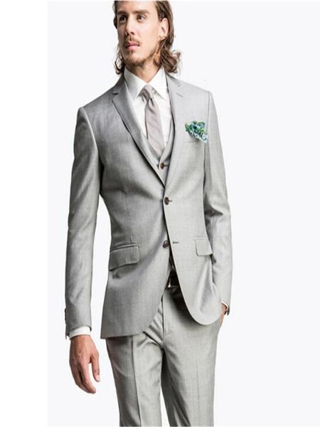 

men's suits & blazers made on order elegant grey blazers light men's suit thin suits for the mal wedding prom (jacket + pants vest, White;black
