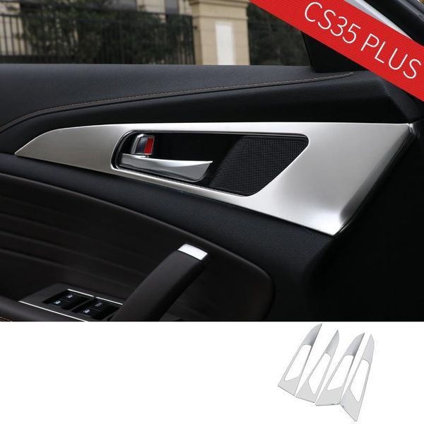 

lsrtw2021 for changan cs35 plus car door armrest panel trims interior accessories chrome stainless steel 2021 other