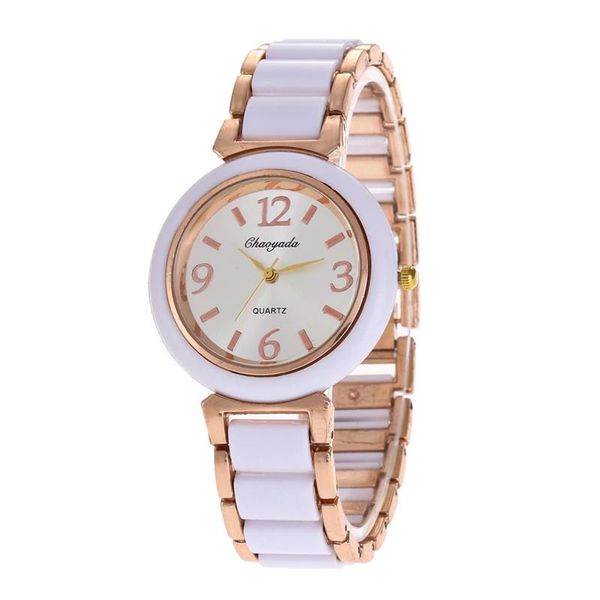 

wristwatches women's watch with rhinestones chaoyada fashion simple round dial quartz leather strap casual elegant dress gift, Slivery;brown