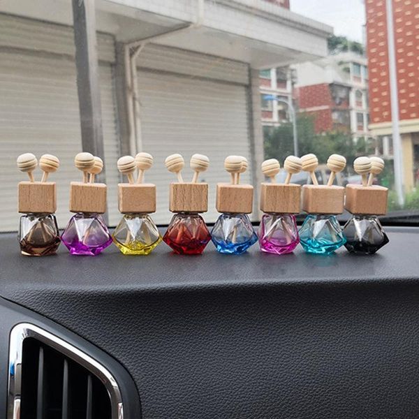 

storage bottles & jars 100pcs 8ml car accessories perfume bottle pendant essential oils air freshener ornament auto