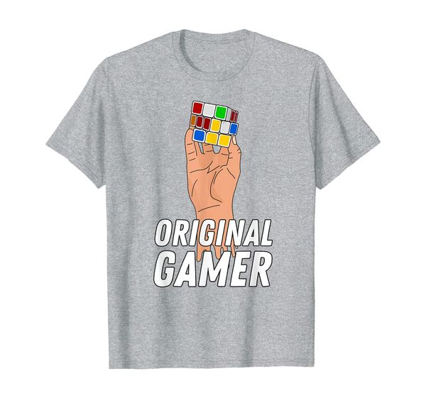 

original gamer funny rubik cube og speed cuber gift t-shirt, White;black