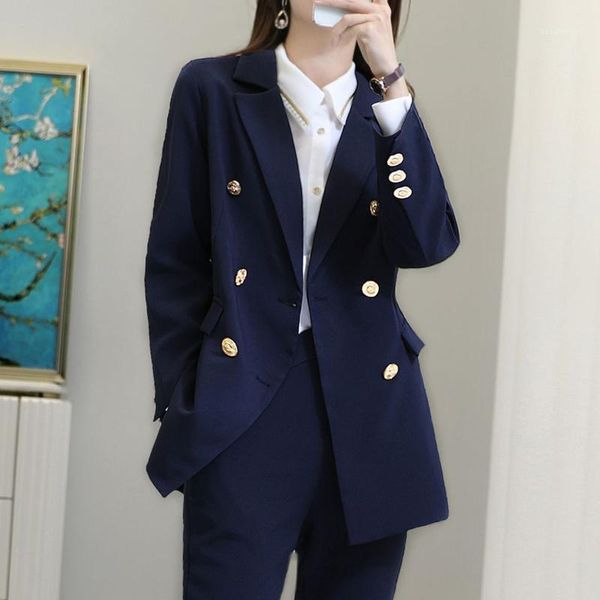 

women's suits & blazers spring fashion designer blazer long sleeve double breasted metal buttons outer wear plus size 5xl, White;black