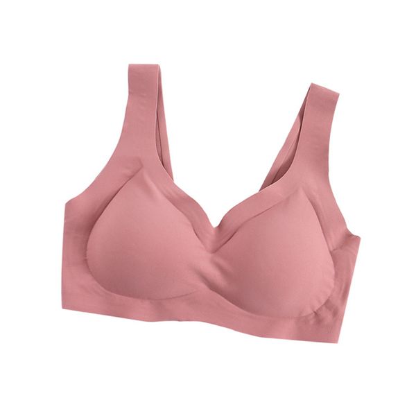 

seamless bra for women wireless brassiere lingerie feminina natural rubber back closure womens intimates underwear & sleepwears, Red;black