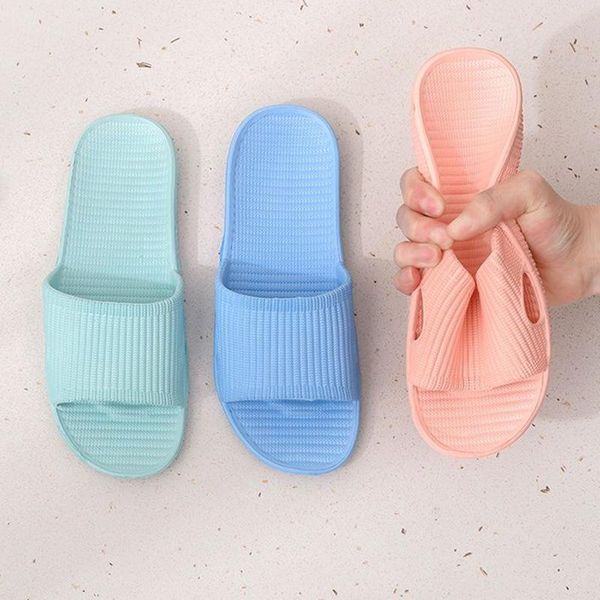

slippers summer flat slides sandals men and women casual flip flops indoor home anti skid female bath shoes, Black