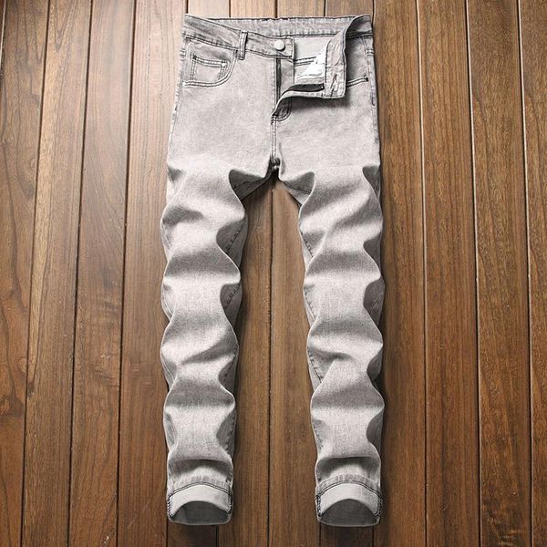 

men's jeans elastic slim amazon north america pants, Blue