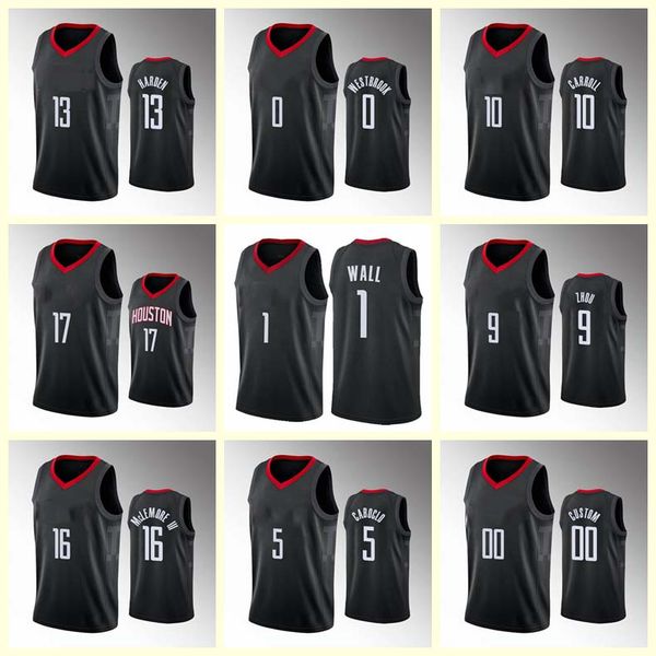 

basketball jerseys houston's rockets's john wall james harden black, jersey can be customized by pressing', Black;red