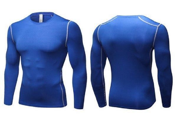 

gym sleeve elastic wear quick breathable shirt long sleeves training tshirt summer fitness clothing solid bodybuild crossfi, Black