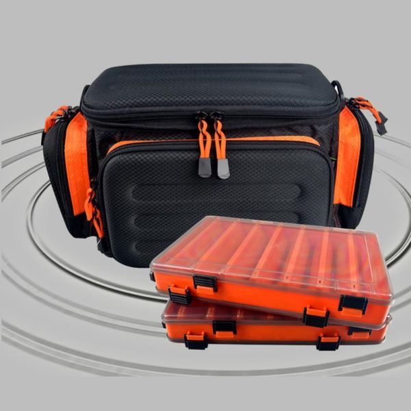 

fishing accessories multi-purpose lure bag boxes wooden shrimp sequins trays shoulder package storage carrier tackle