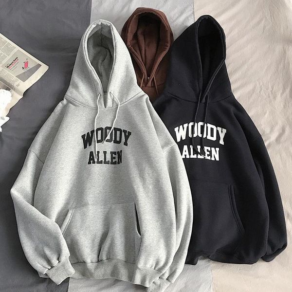 

men's hoodies & sweatshirts hoodie winter sweatshirt hip hop letter print oversize basketball pullover vintage clothing for boys, Black