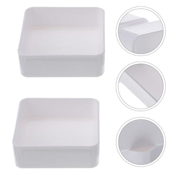 

dishes & plates 2pcs tray creative fruit plate snack dessert square pastry
