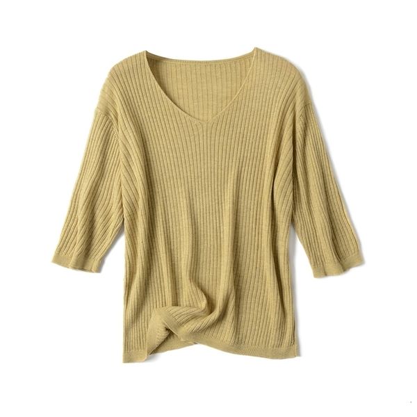 

women's sweaters summer women shirt fashion knitted short sleeves tees v-neck rib female casual t-shirt r4ep, White;black