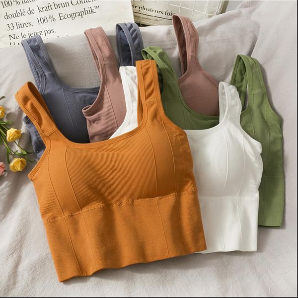 

versatile crop off shoulder womens camis built in bra sleeveless slim fit solid color sling camisole fashion casual, White