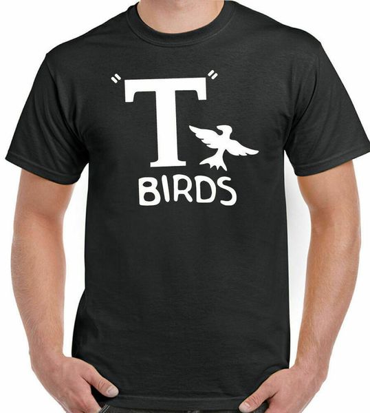 

t-birds-mens funny t-shirt john travolta grease rydell high stag do, White;black