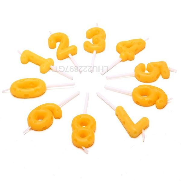 

other event & party supplies korean ins simulation cheese yellow birthday cake number candle ers children 1 pc