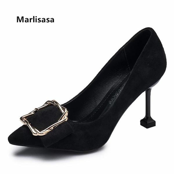 

dress shoes marlisasa women fashion sweet pointed toe green high heel ladies classic black slip on spring stiletto f5722