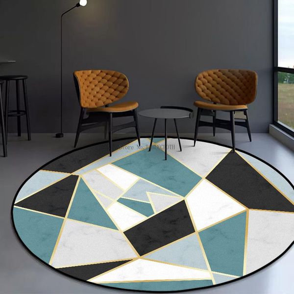 

modern marble irregular geometric splicing living room bedroom hanging basket chair round floor mat carpet carpets