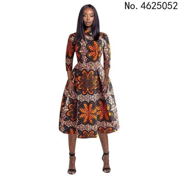 

ethnic clothing women african print dress traditional casual outfits attire clothes v-neck evening party dresses for female, Red