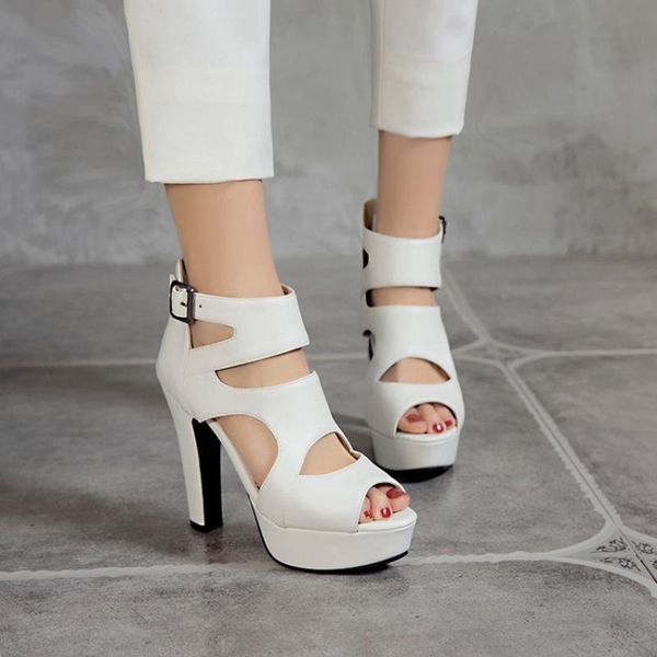 

sandals gladiator women sandalias mujer 2021 ladies shoes platform high heels party wedding pumps big size 48 49 50 33-6, Black